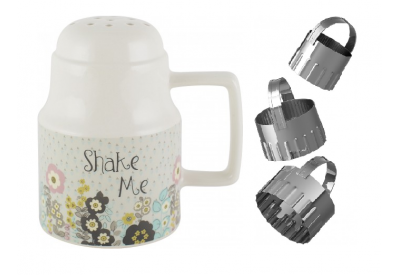 Katie Alice Stoneware Flour Shaker and Cutter Set